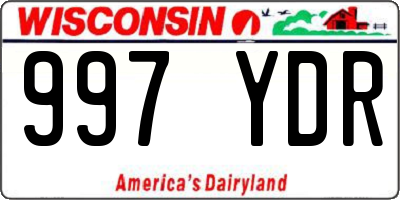 WI license plate 997YDR