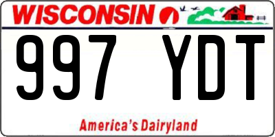 WI license plate 997YDT