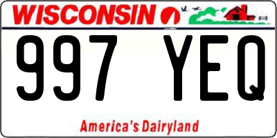 WI license plate 997YEQ