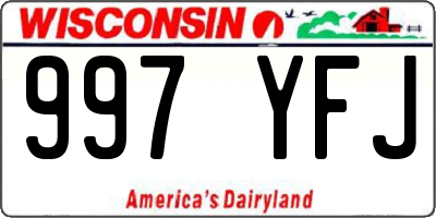 WI license plate 997YFJ