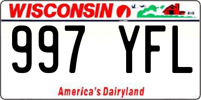 WI license plate 997YFL