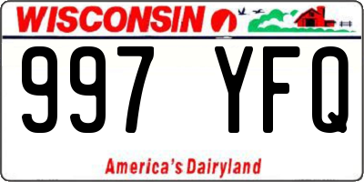 WI license plate 997YFQ