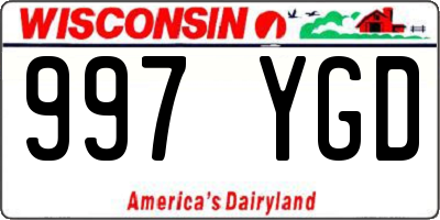 WI license plate 997YGD