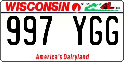 WI license plate 997YGG
