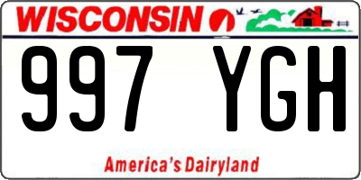WI license plate 997YGH