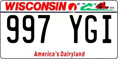 WI license plate 997YGI