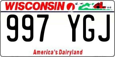 WI license plate 997YGJ
