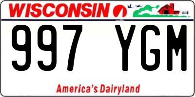WI license plate 997YGM