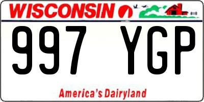 WI license plate 997YGP