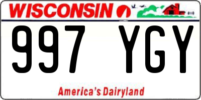 WI license plate 997YGY