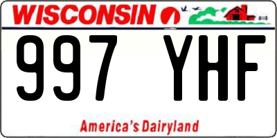 WI license plate 997YHF