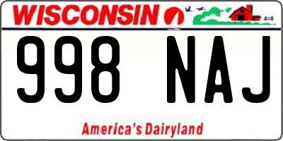 WI license plate 998NAJ