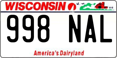 WI license plate 998NAL