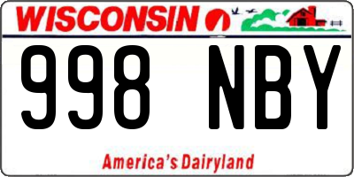 WI license plate 998NBY