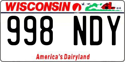 WI license plate 998NDY