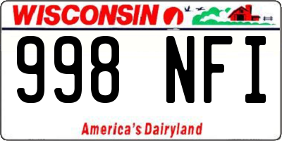 WI license plate 998NFI