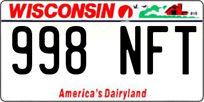 WI license plate 998NFT