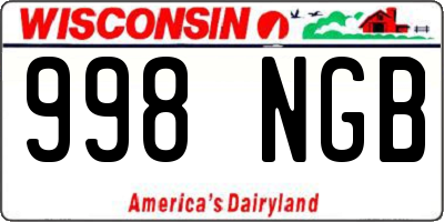 WI license plate 998NGB