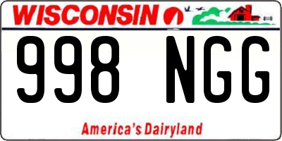 WI license plate 998NGG