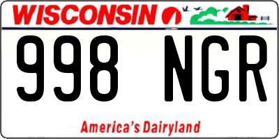 WI license plate 998NGR