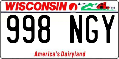 WI license plate 998NGY
