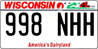 WI license plate 998NHH