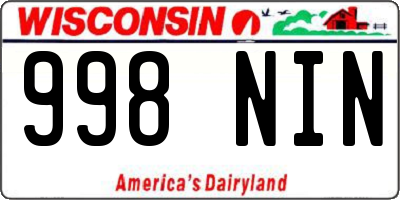 WI license plate 998NIN