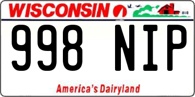 WI license plate 998NIP