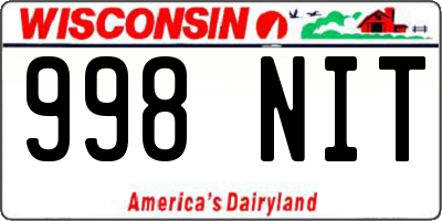 WI license plate 998NIT