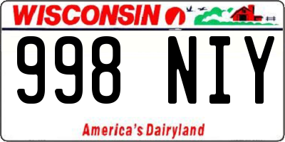 WI license plate 998NIY