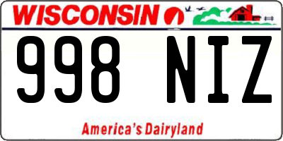 WI license plate 998NIZ