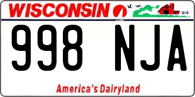 WI license plate 998NJA