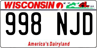 WI license plate 998NJD
