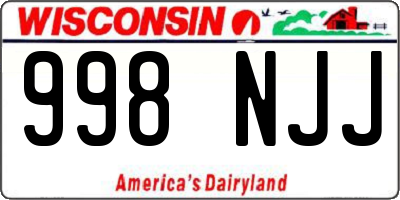 WI license plate 998NJJ