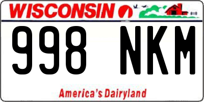 WI license plate 998NKM