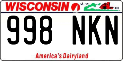 WI license plate 998NKN