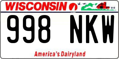 WI license plate 998NKW