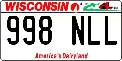 WI license plate 998NLL