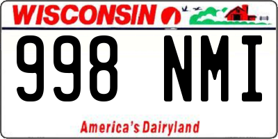 WI license plate 998NMI