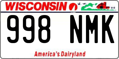 WI license plate 998NMK
