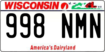WI license plate 998NMN