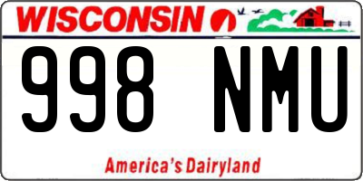 WI license plate 998NMU