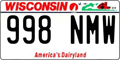 WI license plate 998NMW