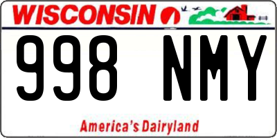 WI license plate 998NMY