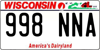 WI license plate 998NNA