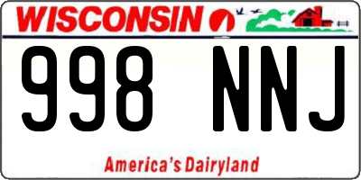 WI license plate 998NNJ