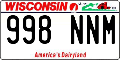 WI license plate 998NNM