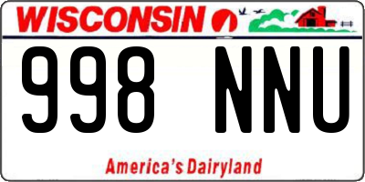 WI license plate 998NNU