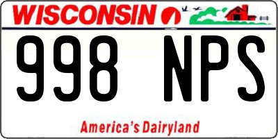WI license plate 998NPS