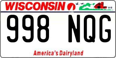 WI license plate 998NQG